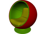 Egg Chair 3D Model preview
