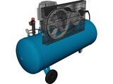 Electric Air Compressor Unit 3D Model preview