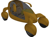 Electric Bubble Car 3D Model