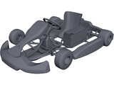 Electric Go Kart 3D Model preview
