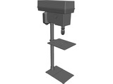 Electric Stand Drill 3D Model preview