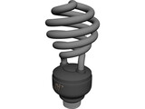 Energy Saving Lamp 3D Model preview