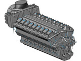 Diesel 18V48/60 Engine 3D Model