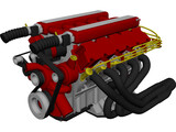 Dodge Viper V10 Engine 3D Model preview