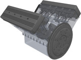 Ferrari 288 GTO Engine 3D Model