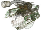 Ford Supercharged V8 Engine 3D Model