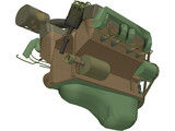 Ford Supercharged V8 Engine 3D Model