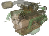 Ford Supercharged V8 Engine 3D Model