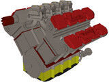 Lancia Engine 3D Model