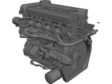 Nissan SR20 Engine 3D Model preview