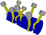 V8 Engine 3D Model