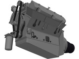 Race Block Supercharged Engine 3D Model