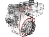 Tecumseh 4-Stoke Engine 3D Model