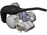 Two Stroke 125cc Engine 3D Model