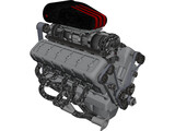 V12 Engine 3D Model preview