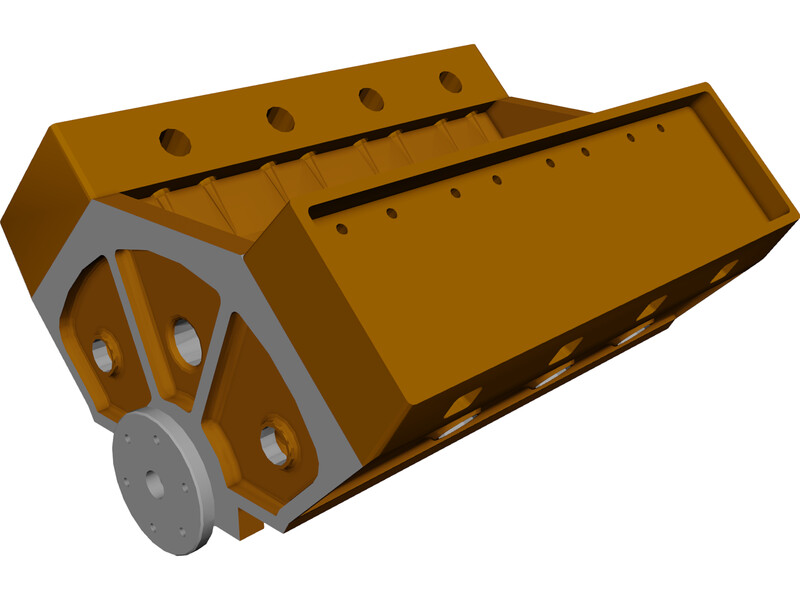 V8 Engine 3D Model