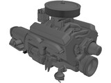Chevrolet Chevelle V8 Engine 3D Model