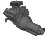 Chevrolet Chevelle V8 Engine 3D Model