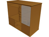 Entertainment Center 3D Model preview