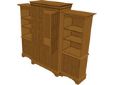 Entertainment Center 3D Model preview