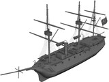 Esmeralda Wooden Ship 3D Model preview
