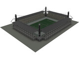 Europe Stadium 3D Model preview