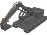 Excavator Digger 3D Model preview