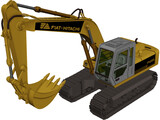 Excavator Fiat Hitachi FH200 3D Model preview