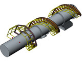 Exhaust Stack Platform Circular Stairway 3D Model