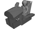 F-15 Cockpit with Pilot and Seat 3D Model preview