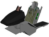F-16 Ejection Seat 3D Model preview