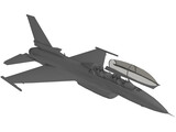 F-16D Block 52 Fighting Falcon 3D Model