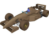 F1 Tyrrell Yamaha (1994) 3D Model preview