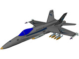 FA-18 Hornet 3D Model preview