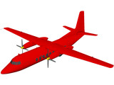 Fairchild Hiller FH-227 3D Model preview