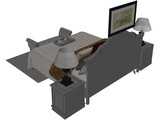 Fancy Bed King Size 3D Model