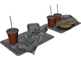 Fast Food Meals 3D Model preview