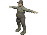 Fat Worker 3D Model preview