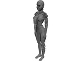 Female Cyborg 3D Model preview