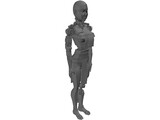 Female Cyborg 3D Model