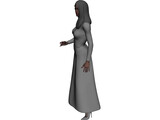 Female Holding Glass 3D Model preview