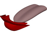 Female Mouth and Tongue 3D Model preview
