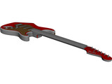 Fender Stratocaster Guitar 3D Model preview