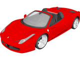 Ferarri 458 Spider (2012) 3D Model preview