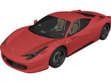 Ferrari 458 Italia 3D Model preview