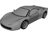 Ferrari 458 Italia 3D Model preview
