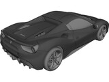 Ferrari 488 GTB Spider (2016) 3D Model preview
