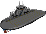 Ferry Boat 3D Model preview