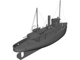 Ferry Ship (1900) 3D Model preview