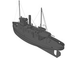 Ferry Ship (1900) 3D Model